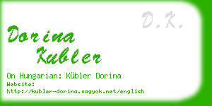 dorina kubler business card
